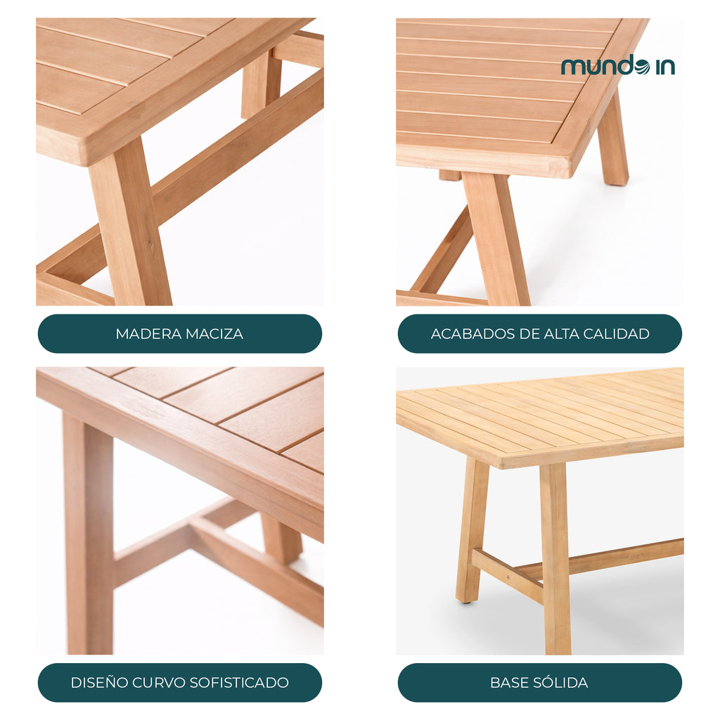 Mesa de madera para comedor Saona 170X90