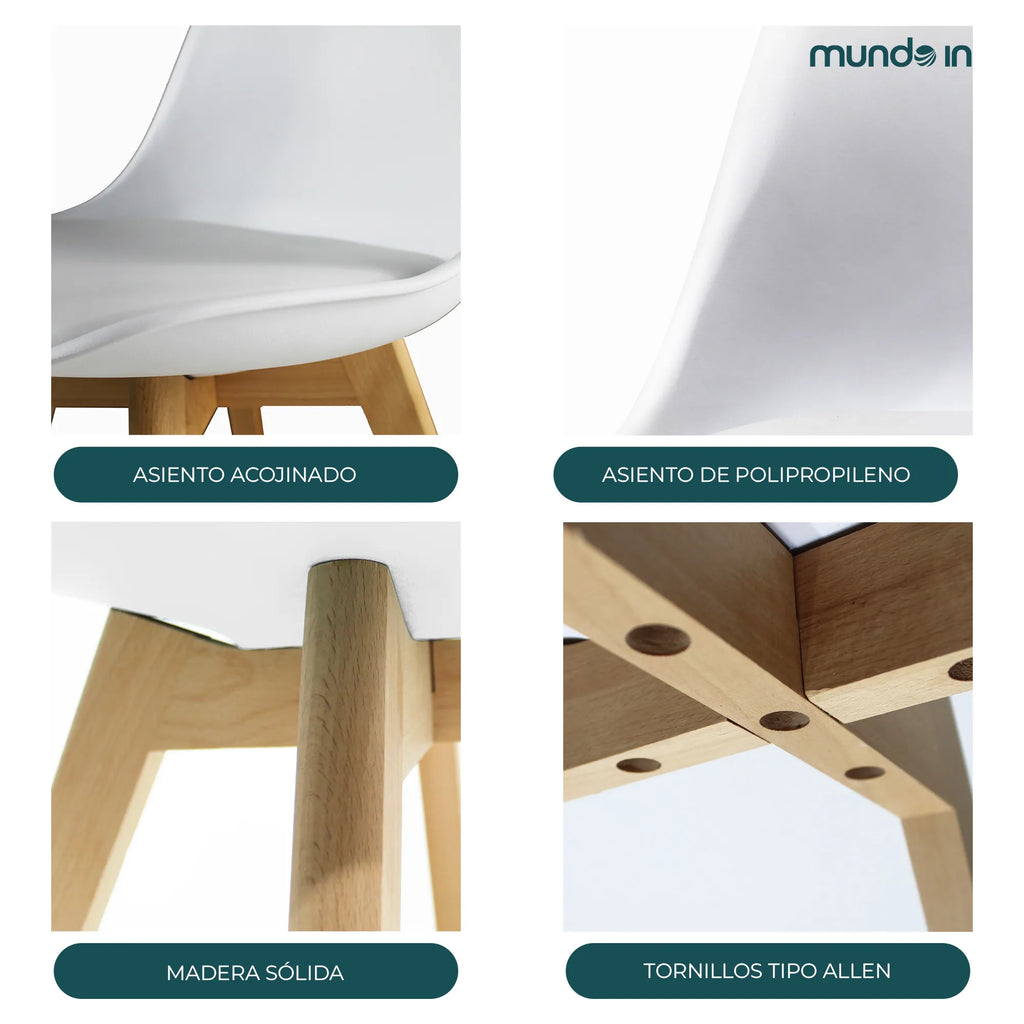 Silla Frankfurt acojinada | Silla Eames para comedor