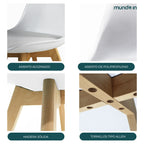 Silla Frankfurt acojinada | Silla Eames para comedor