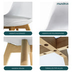 Set de 4 Sillas Eames Frankfurt | Sillas acojinadas