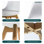 Set de 2 Sillas Frankfurt | Sillas Eames acojinadas para comedor