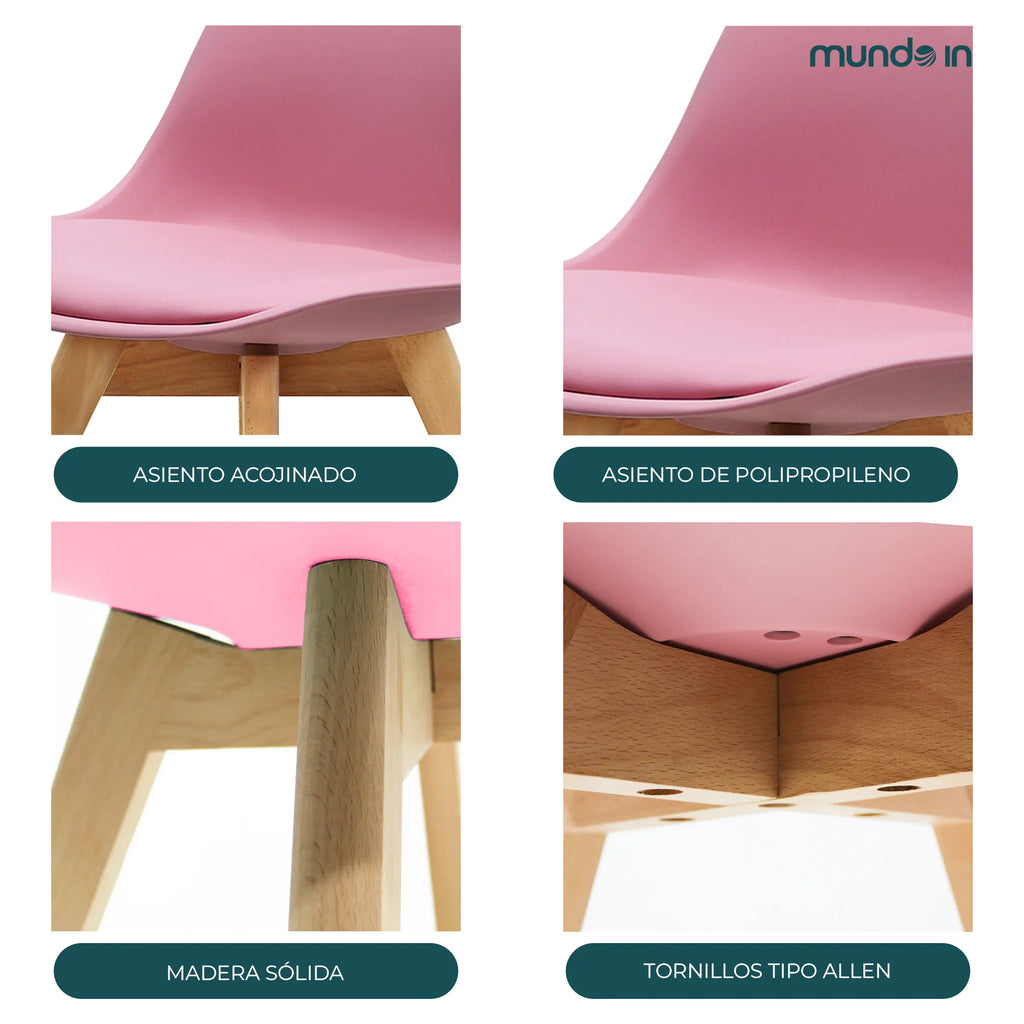 Silla Frankfurt acojinada | Silla Eames para comedor
