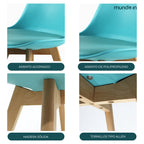 Set de 4 Sillas Eames Frankfurt | Sillas acojinadas