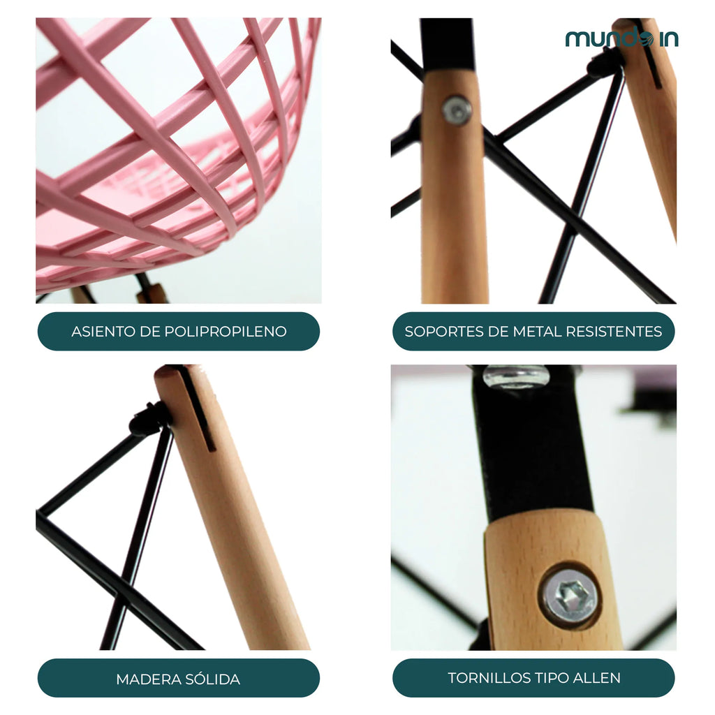 Set de 4 Sillas Oslo Vento | Sillas para comedor tipo Eames