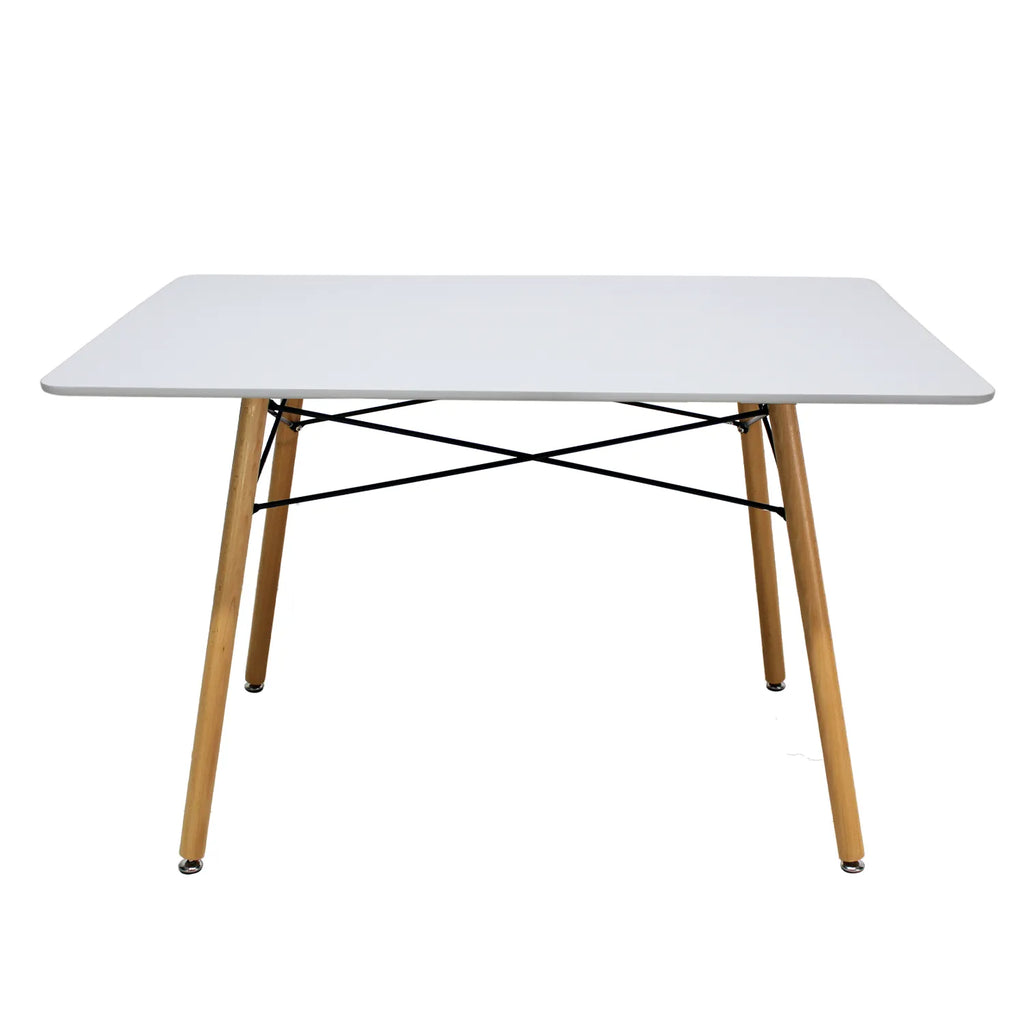 Comedor Mesa Oslo Rectangular Blanca + 4 Sillas Oslo