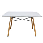 Comedor Mesa Oslo Rectangular Blanca + 4 Sillas Oslo