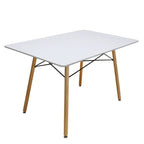 Comedor Mesa Oslo Rectangular  Blanco + 4 sillas Vento