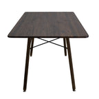 Comedor Mesa Oslo Rectangular Nogal + 4 Sillas Oslo