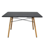 Comedor  Mesa Oslo Rectangular Negro + 4 Sillas Frankfurt