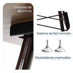 Comedor Mesa Oslo Rectangular Nogal + 4 Sillas Oslo