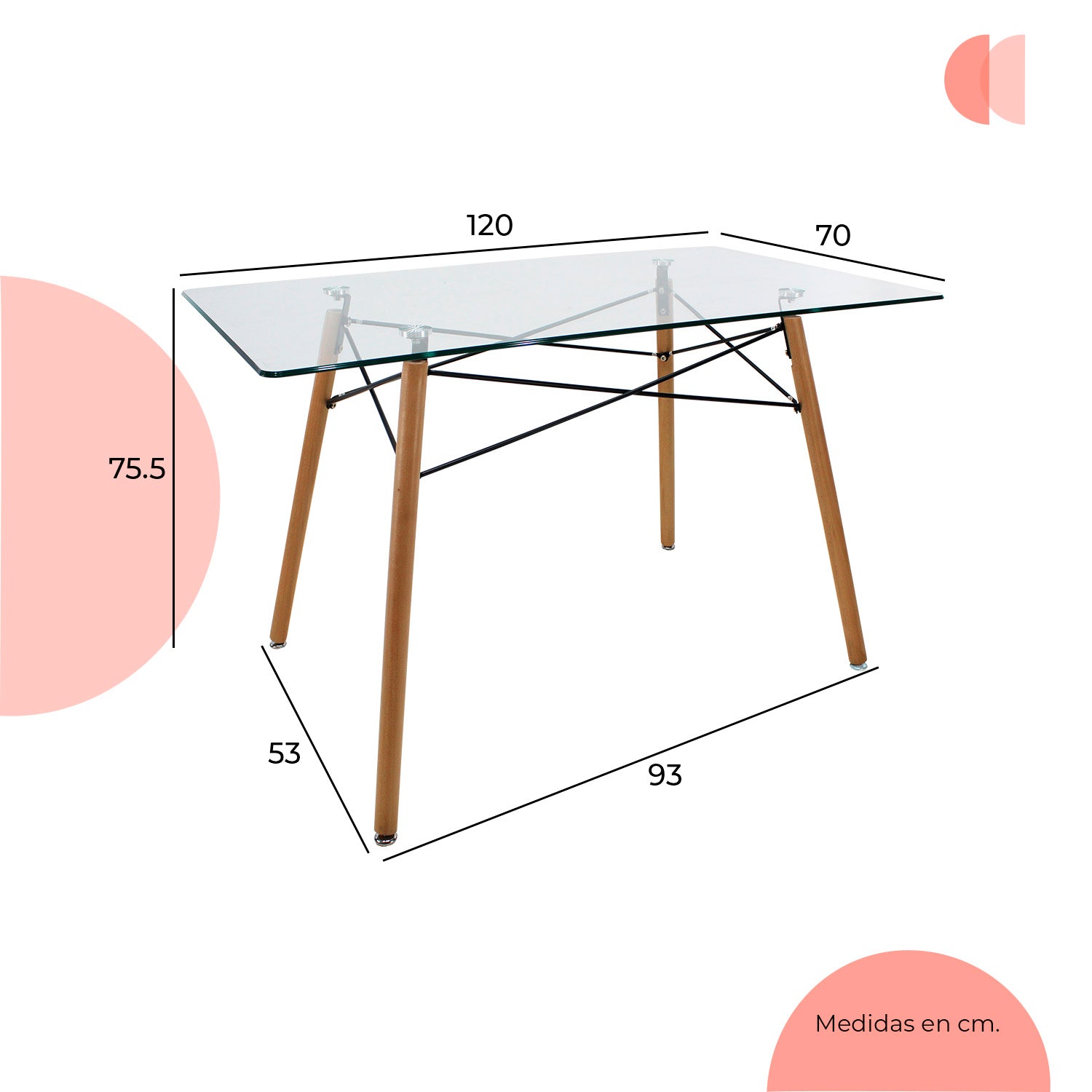 Mesa de Comedor Rectangular Oslo T5