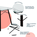 Mesa de Comedor Rectangular T5 Nogal