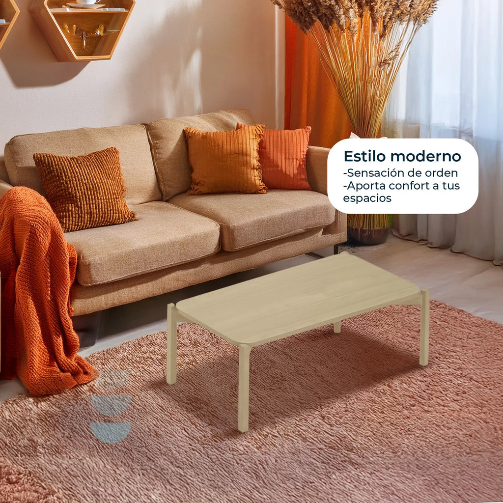 Mesa de centro recta Palu 100x50 19603