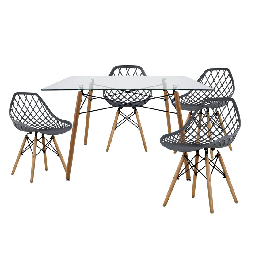 Comedor Mesa T5 + 4 Sillas Oslo Vento