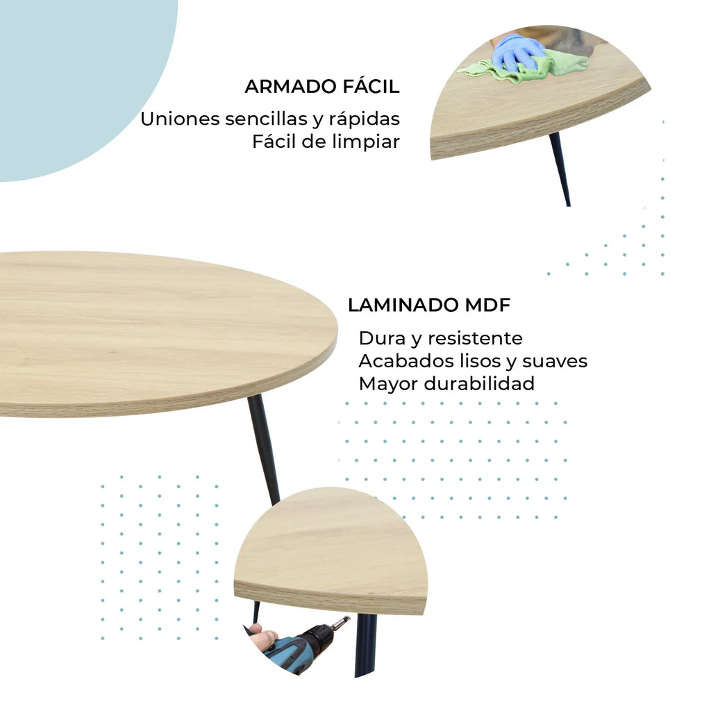 Mesa de centro 80cm 1007L Batam