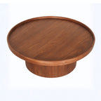 Mesa de centro Perak – Redonda en nogal y encino 80 cm