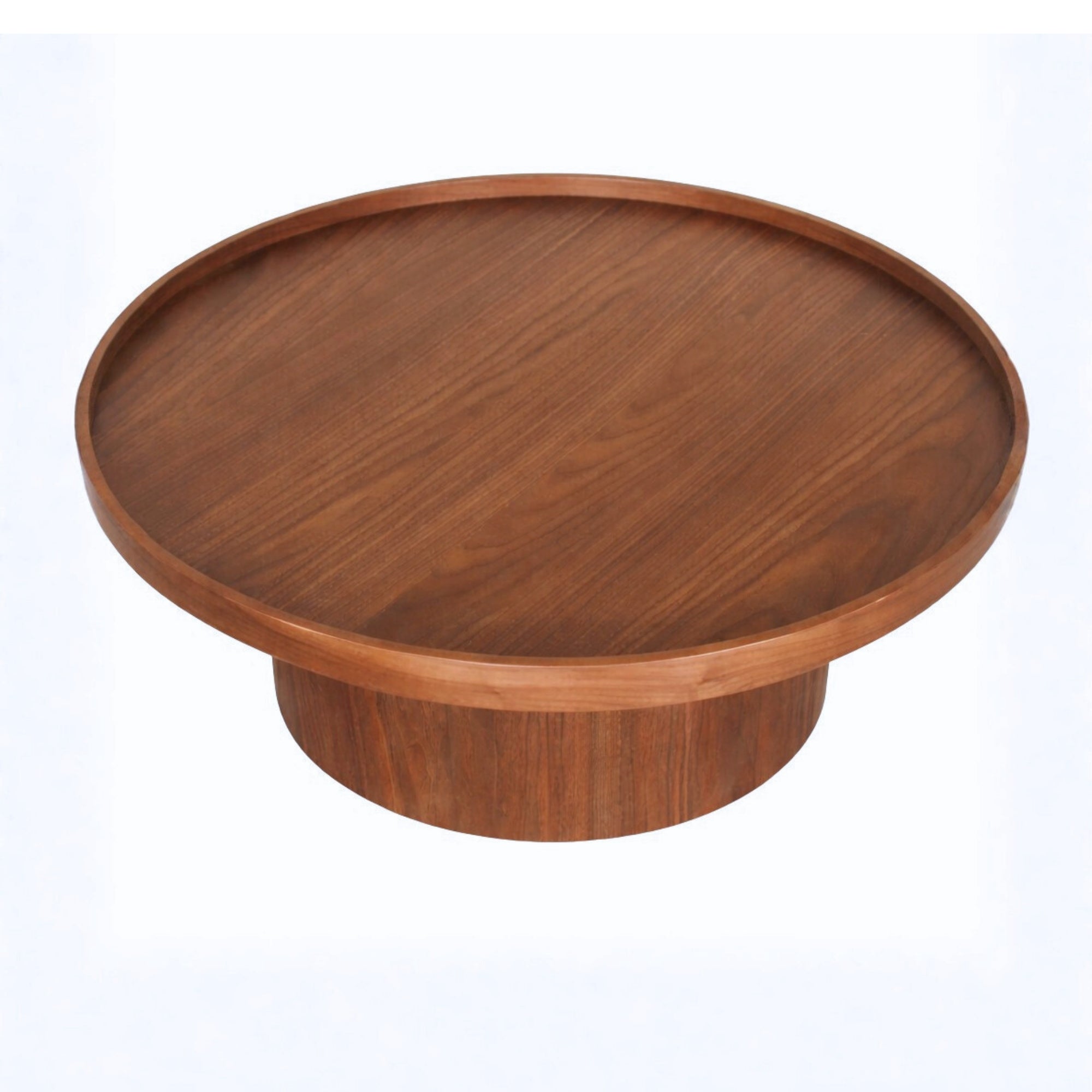 Mesa de centro Perak – Redonda en nogal y encino 80 cm