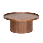 Mesa de centro Perak – Redonda en nogal y encino 80 cm