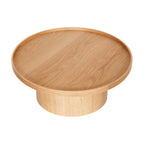 Mesa de centro Perak – Redonda en nogal y encino 80 cm