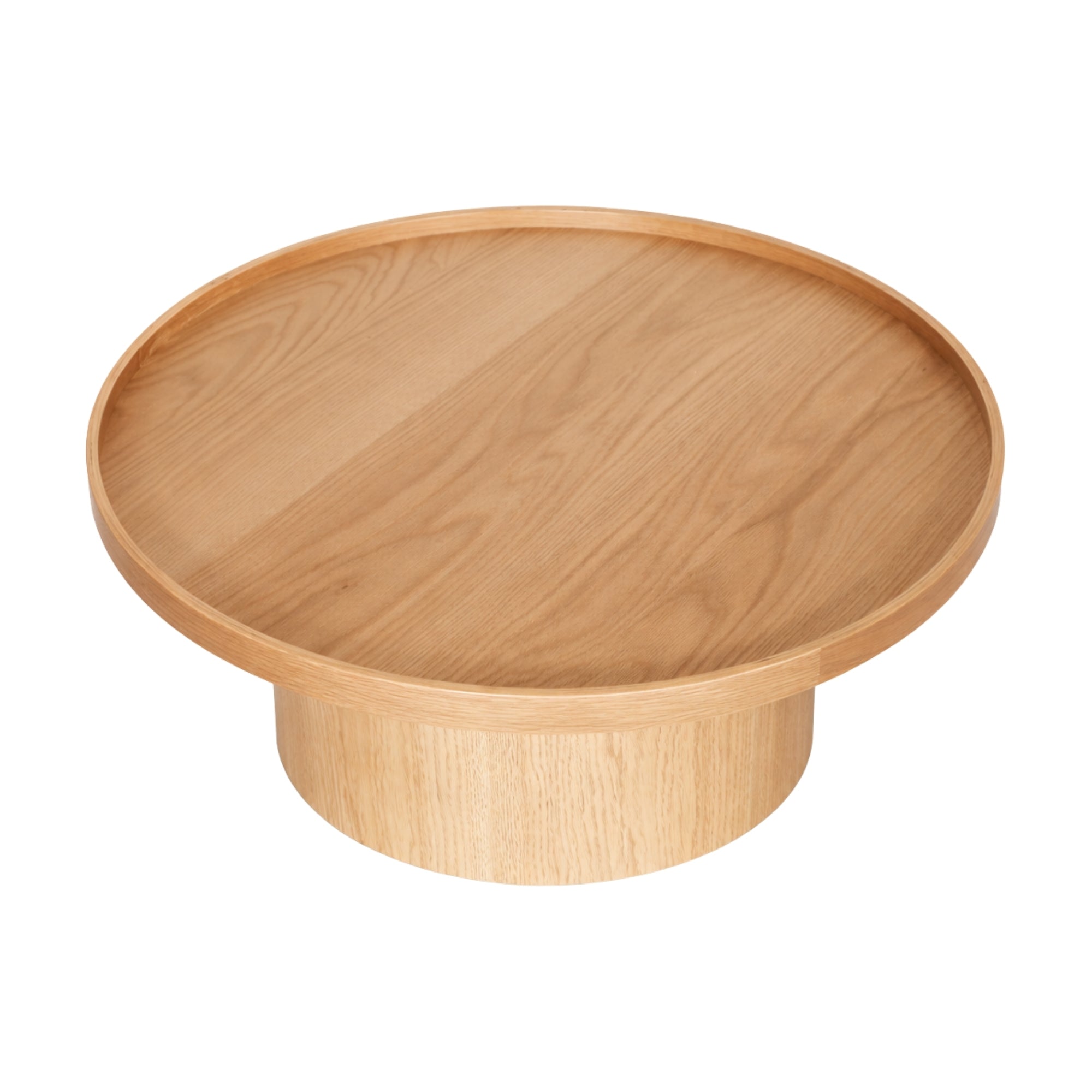 Mesa de centro Perak – Redonda en nogal y encino 80 cm