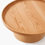 Mesa de centro Perak – Redonda en nogal y encino 80 cm