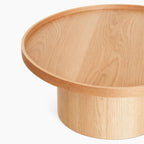 Mesa de centro Perak – Redonda en nogal y encino 80 cm