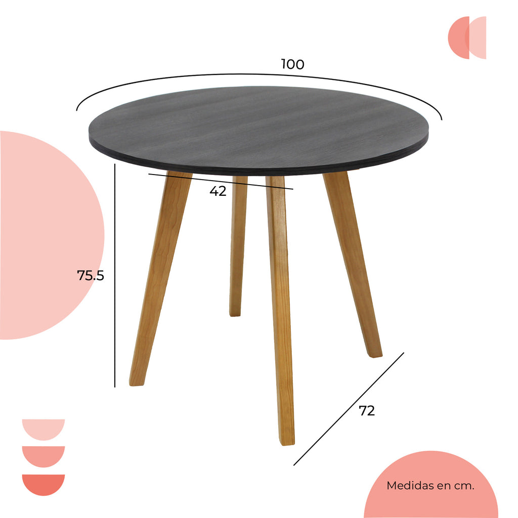 Mesa de Comedor Circular Frankfurt 100cm