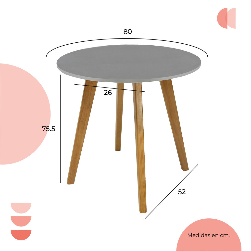Mesa de Comedor Circular Frankfurt 80cm