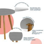 Mesa de Comedor Circular Frankfurt 80cm