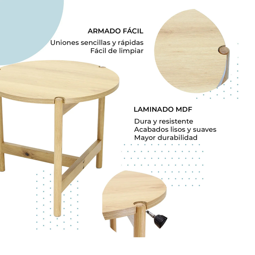 Mesa lateral Palu circular 50 1928S