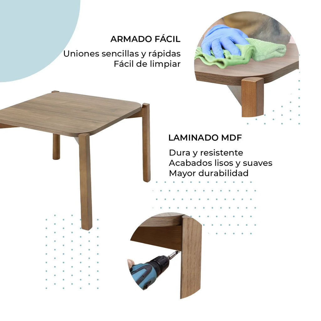 Mesa lateral Palu Cuadrada 50 19602