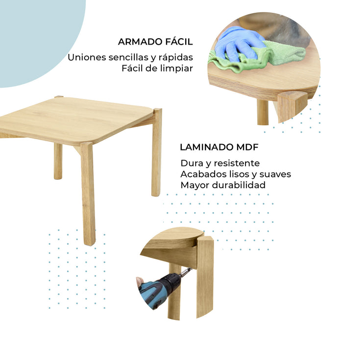 Mesa lateral Palu Cuadrada 50 19602