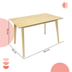 Mesa de Comedor Rectangular Madeira 120