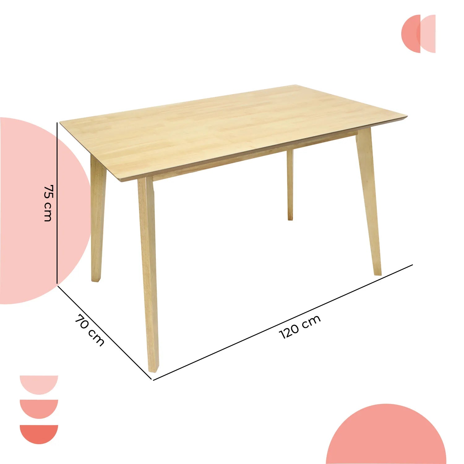 Mesa de Comedor Rectangular Madeira 120