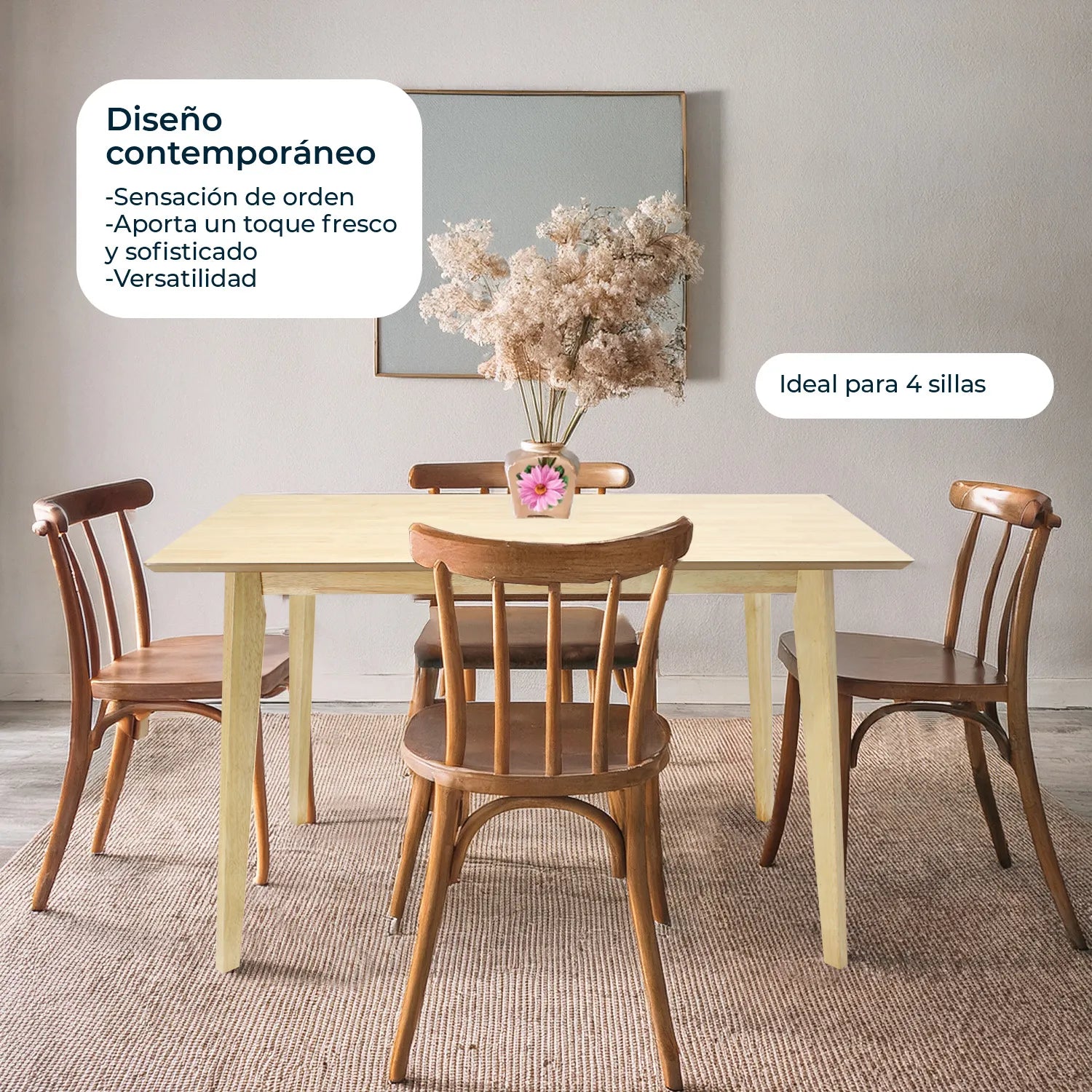 Mesa de Comedor Rectangular Madeira 120