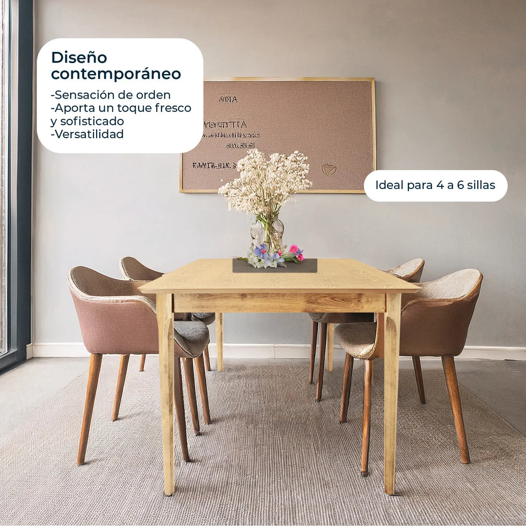 Mesa de Comedor Rectangular Madeira Chapa 180