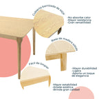 Mesa de Comedor Rectangular Madeira Chapa 180