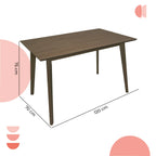 Mesa de Comedor Rectangular Madeira 120