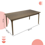 Mesa de Comedor Rectangular Madeira Chapa 180