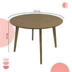 Mesa de Comedor Circular Madeira Chapa 110