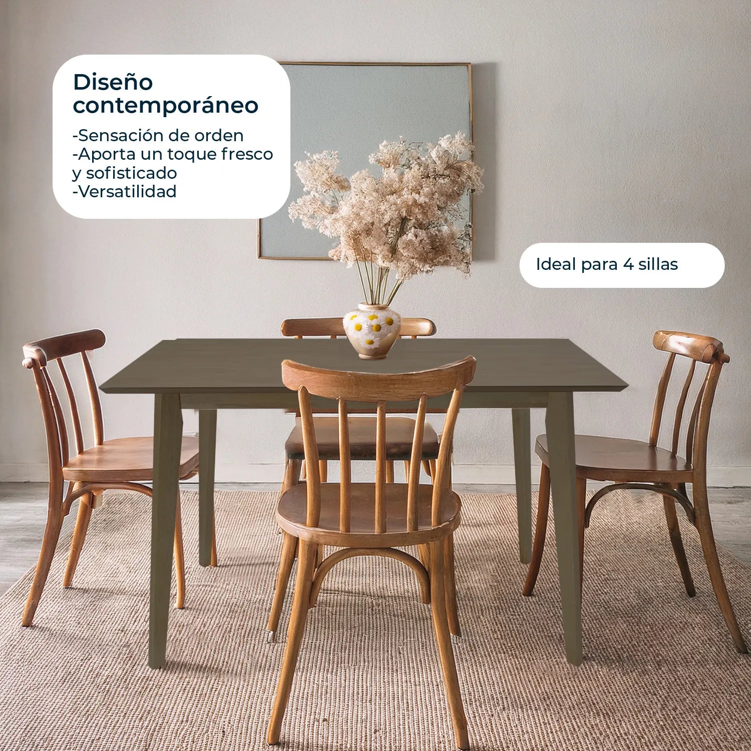 Mesa de Comedor Rectangular Madeira 120