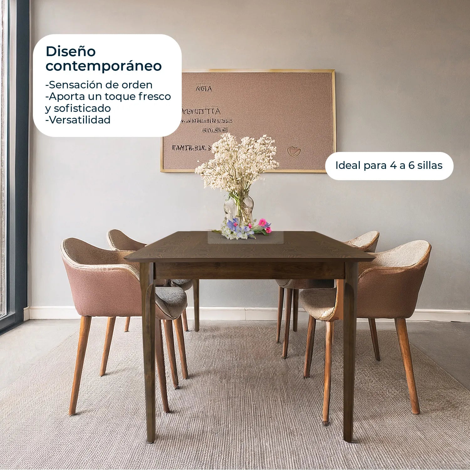 Mesa de Comedor Rectangular Madeira Chapa 180