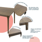 Mesa de Comedor Rectangular Madeira Chapa 180