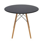 Comedor Mesa Oslo 80 Negro + 4 Sillas Moura