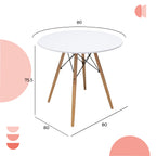 Mesa de Comedor Circular Oslo 80cm