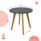 Mesa de Comedor Circular Frankfurt 80cm