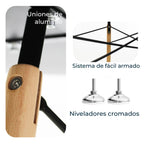 Comedor Mesa Oslo 80 Negro + 4 sillas Frankfurt