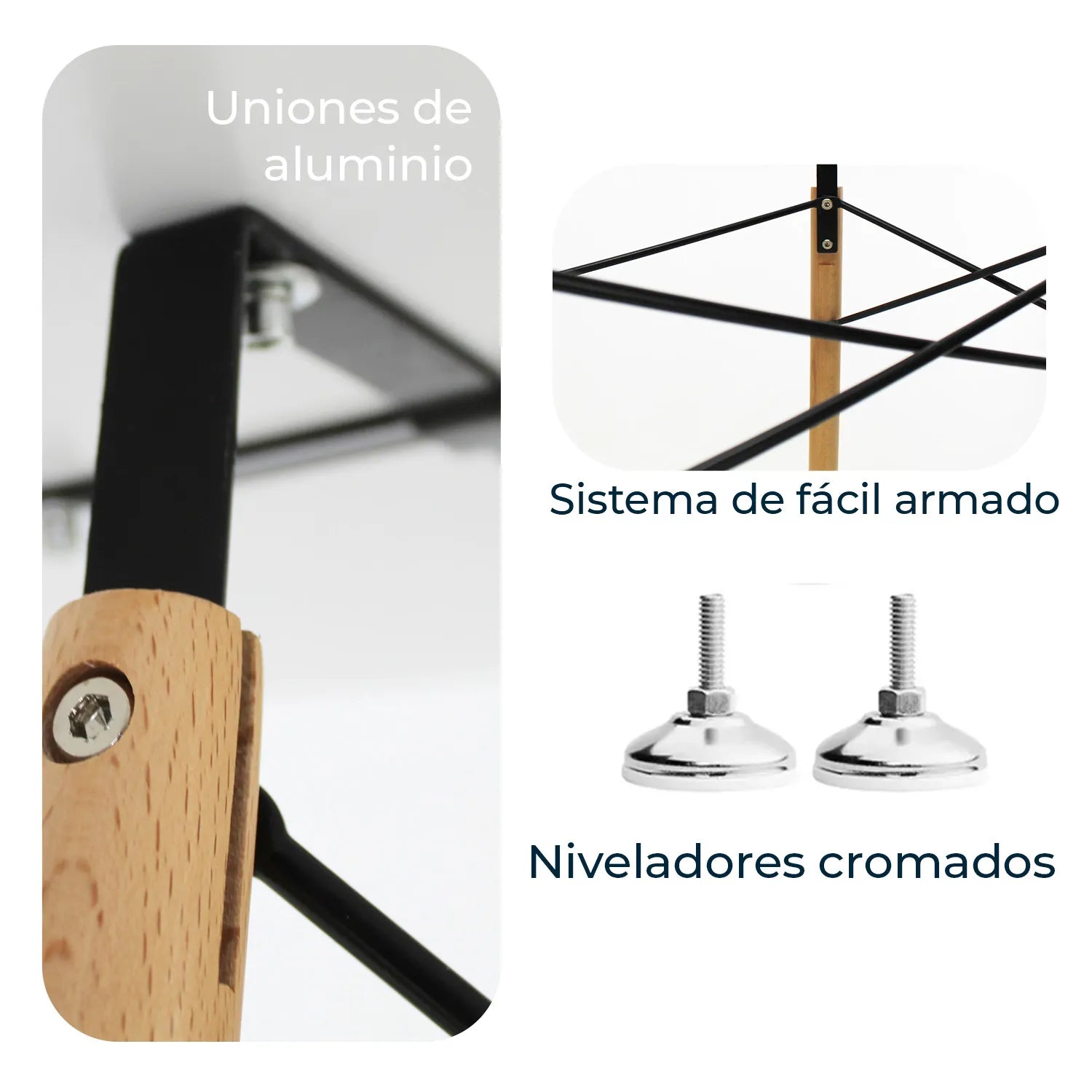 Comedor Mesa Oslo 80 + 4 Sillas Vento