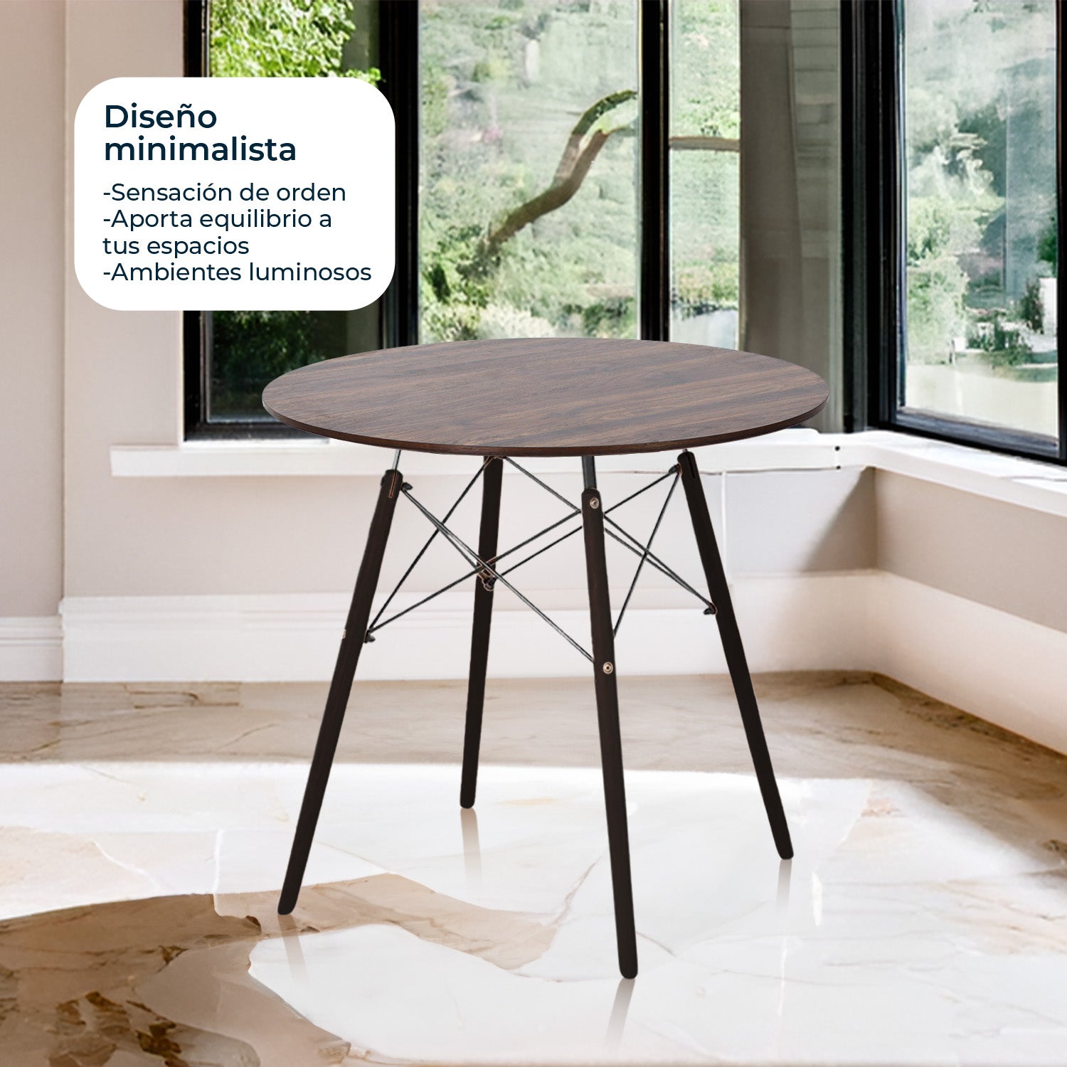 Mesa de Comedor Circular Oslo 80cm