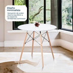 Comedor Mesa oslo 80 Blanco + 4 Sillas Oslo